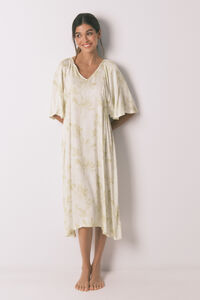 Women'secret Camisa de dormir comprida estampada manga larga