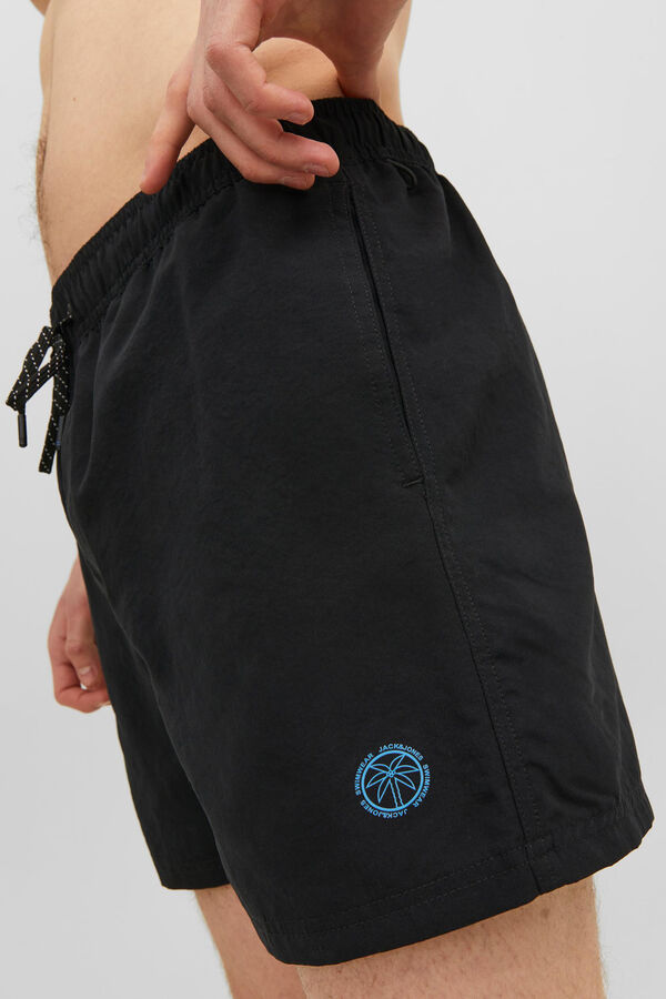 Jack & Jones Fato de banho liso preto