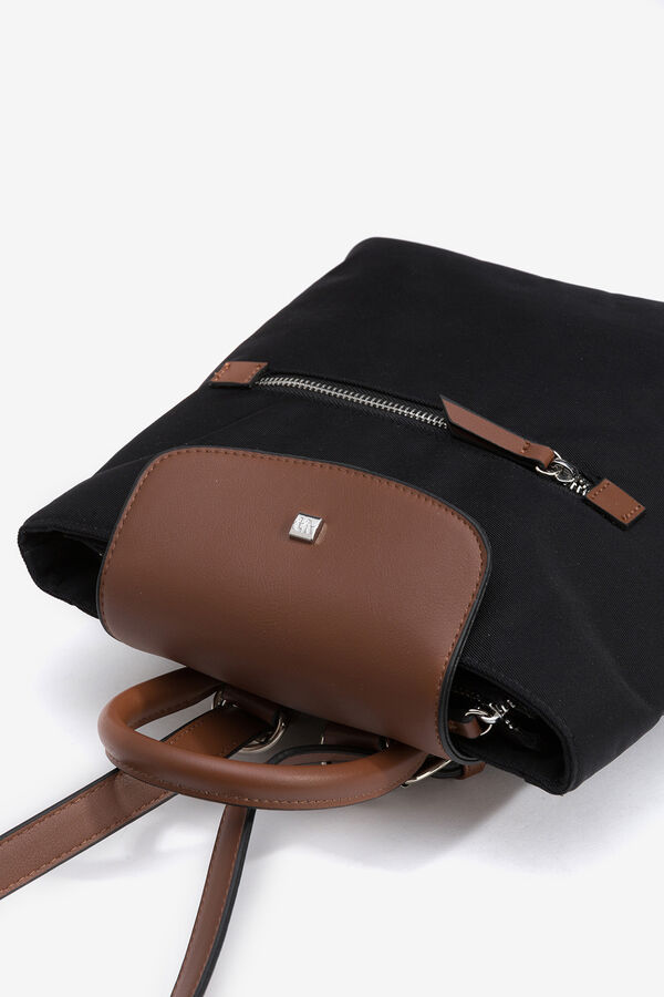 Vilanova Mochila Combinada com Aba preto