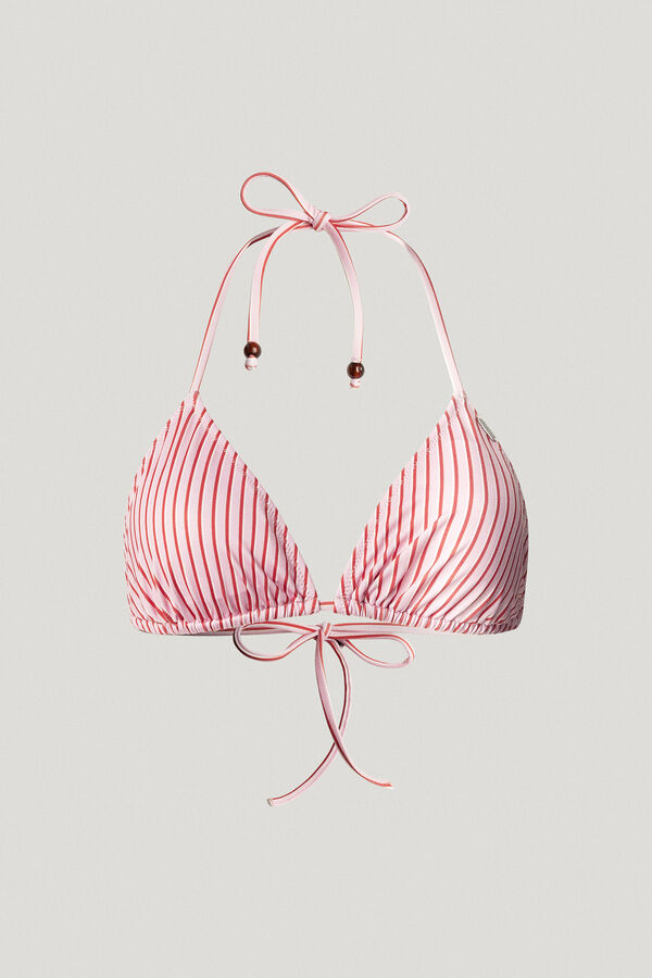 Pepe Jeans Top de biquíni riscas rosa