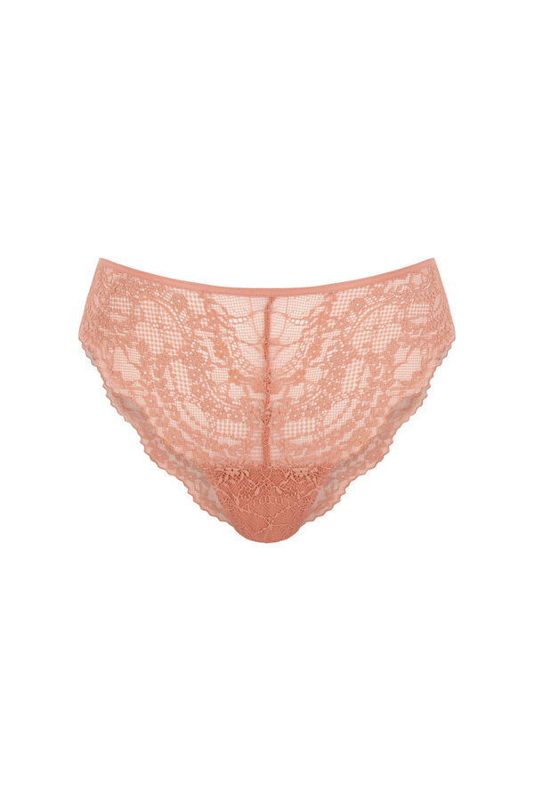 Women'secret Braga clásica encaje naranja naranja