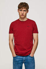 Pepe Jeans Camiseta slim fit com estampado de logo vermelho