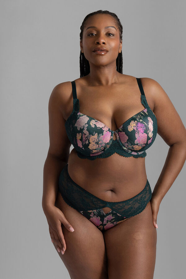 Dorina Cueca hipster cl&aacute;ssica floral Anahi verde
