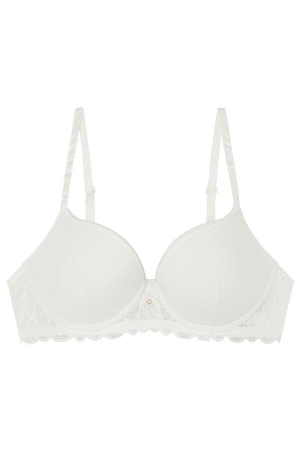 Women'secret BEAUTIFUL Soutien renda tule branco branco