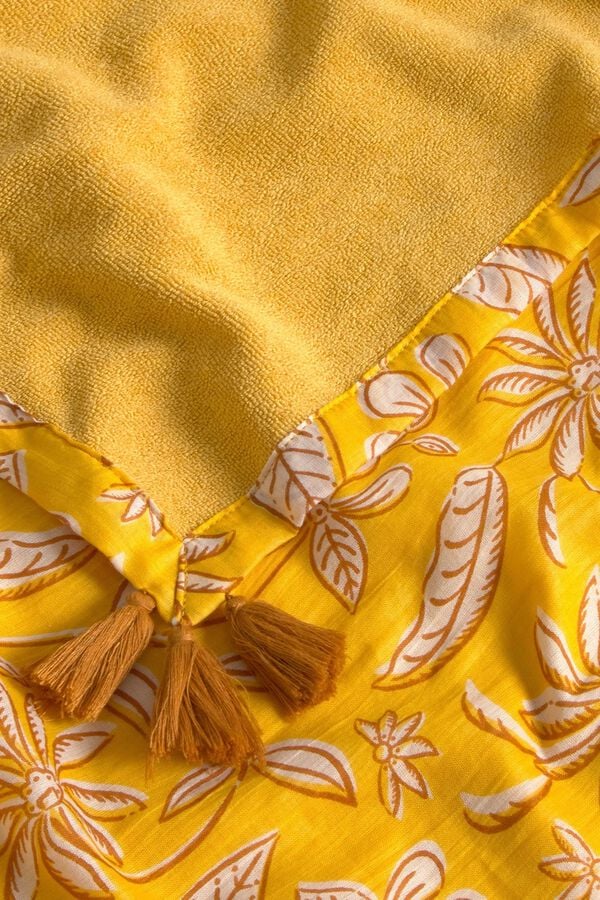 Textura Toalha de praia em tecido e turco estampado