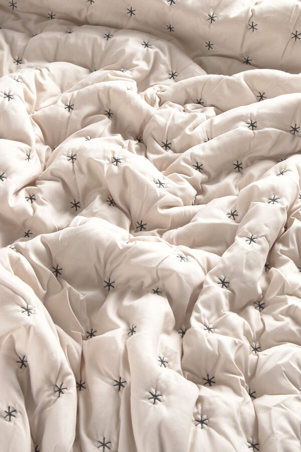 Calma House Colcha Nimes crua estampado