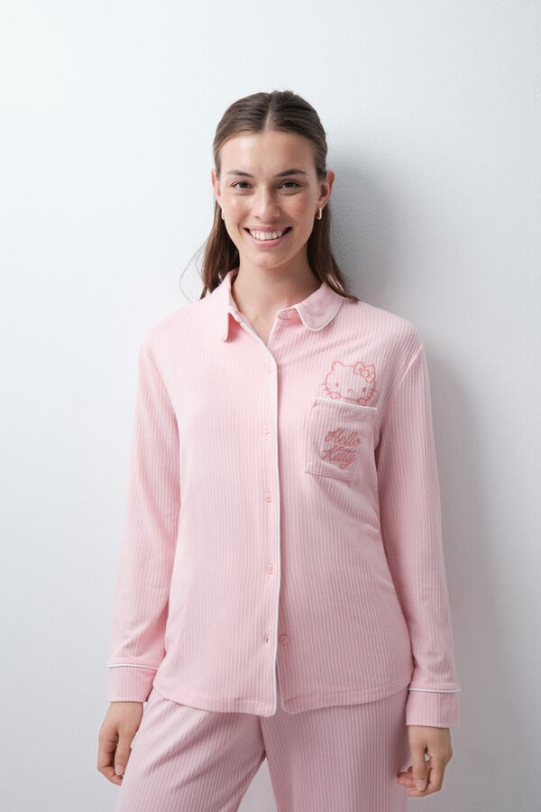 Women'secret Pijama comprido camiseiro Hello Kitty rosa