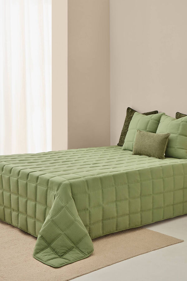 Textura Colcha de microfibra bege