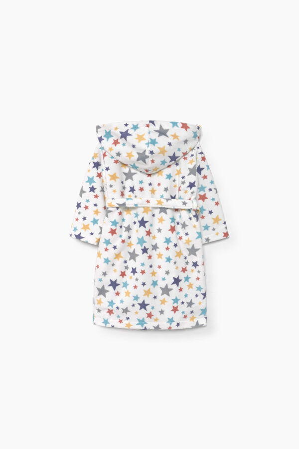 Textura Roupão de banho crianças friso 100% algodão estrelas  azul