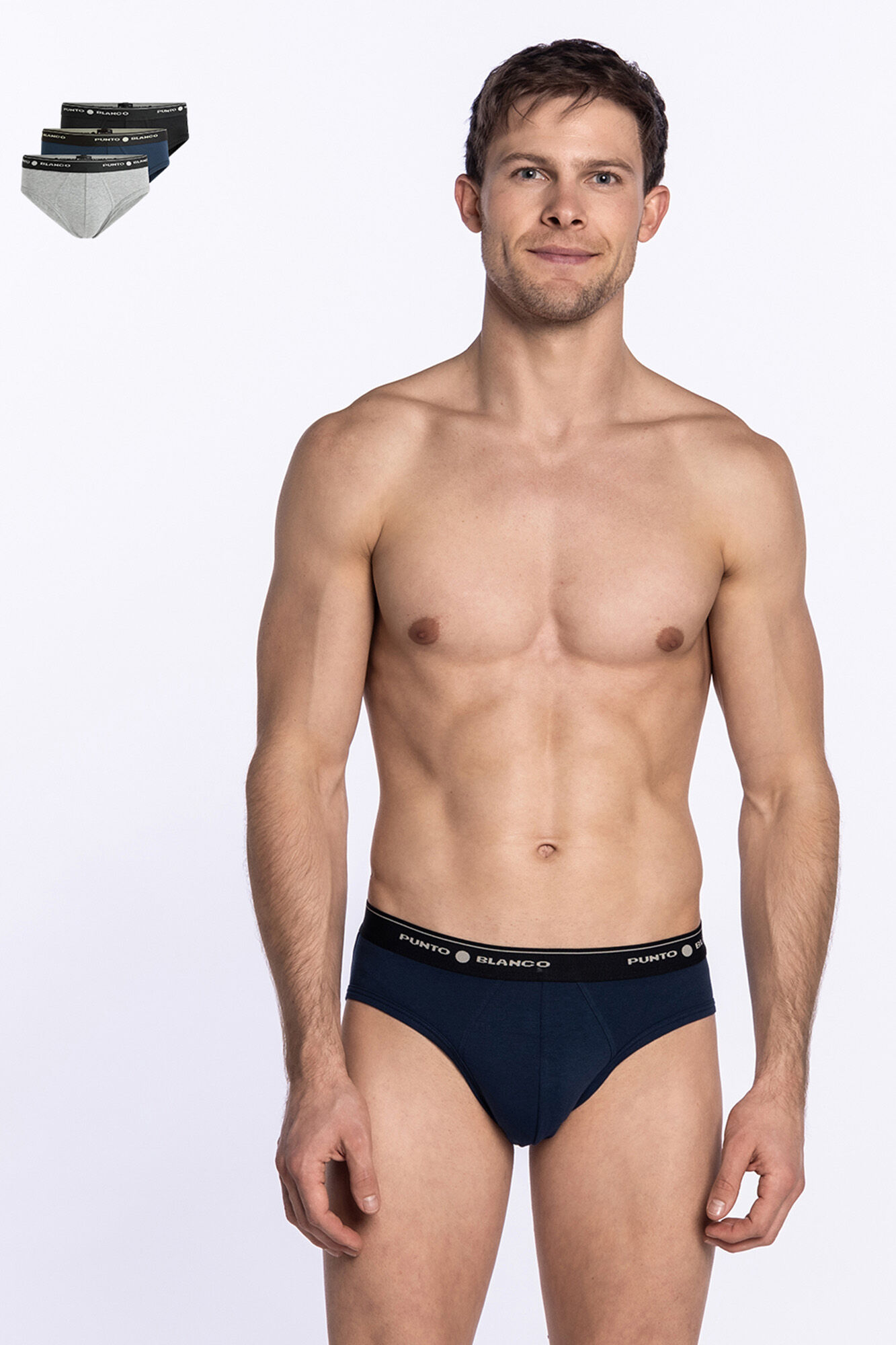 Punto Blanco Pack de 3 cuecas de algod&atilde;o