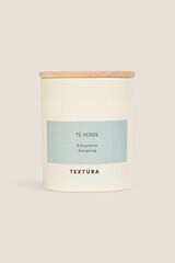 Textura Vela perfumada de chá verde bege