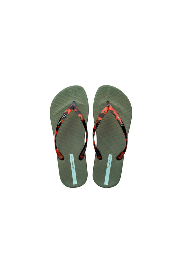 Ipanema Chinelo tradicional de tiras com estampado animal verde