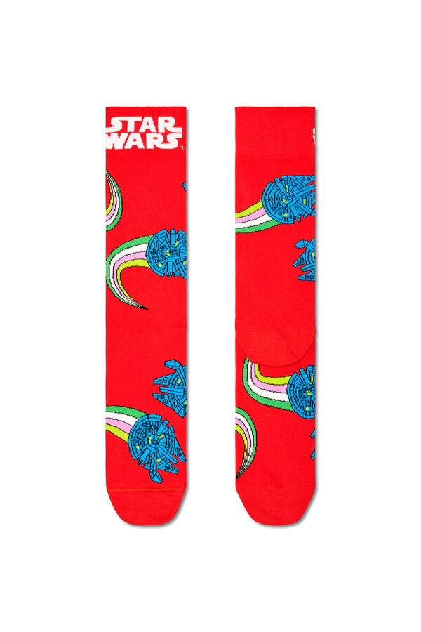 Happy Socks Calcetines Star Wars Halcón milenario rojo