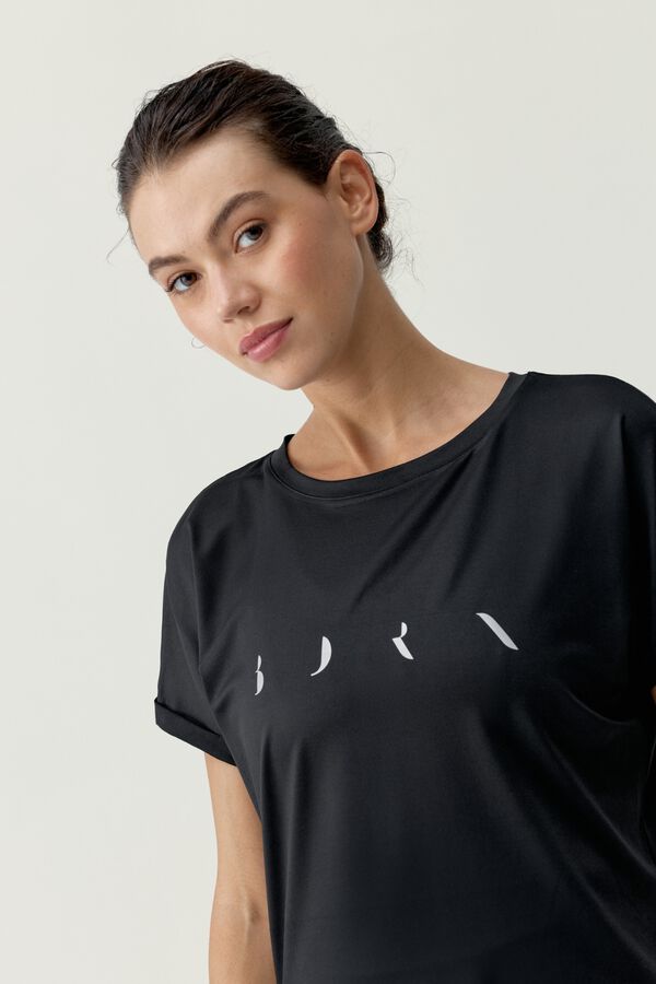 Born Living Yoga T-shirt Azami preta preto