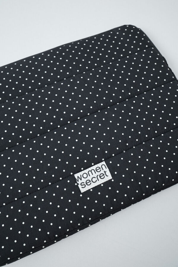 Women'secret Capa para port&aacute;til preta com bolinhas preto