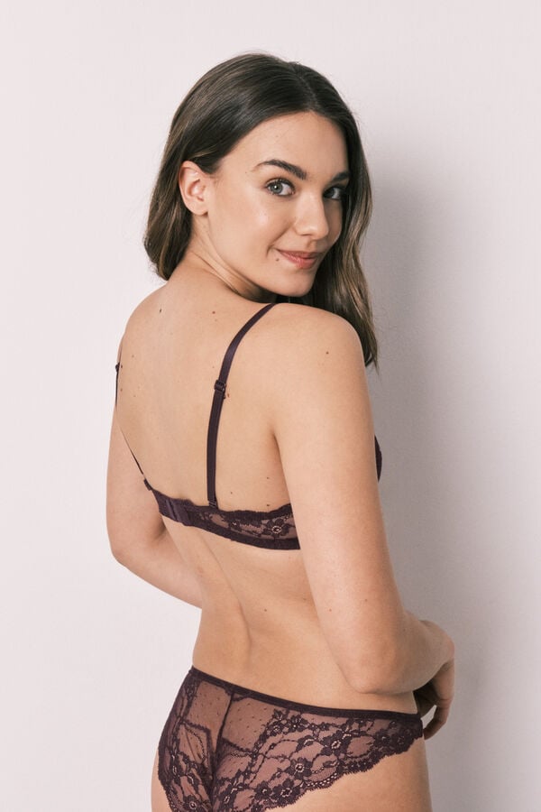Women'secret Soutien push-up em renda roxo GORGEOUS rosa