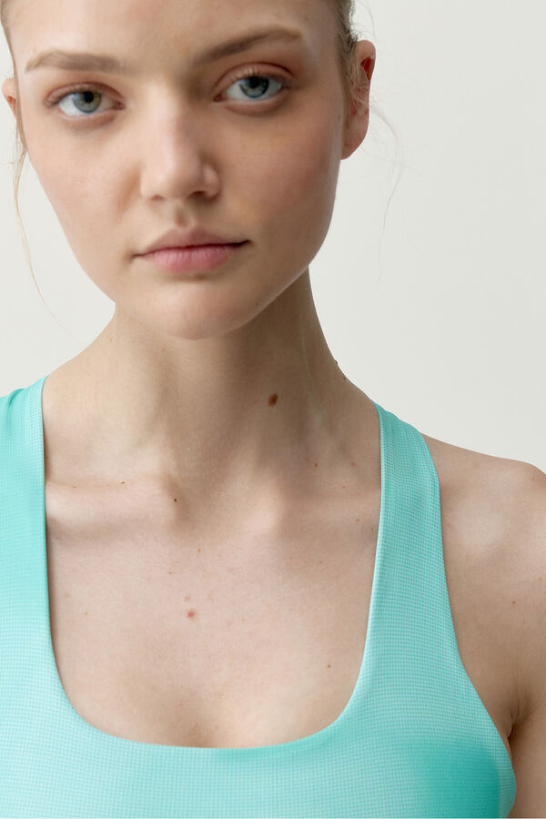 Born Living Yoga Top desportivo Elizabeth azul estampado