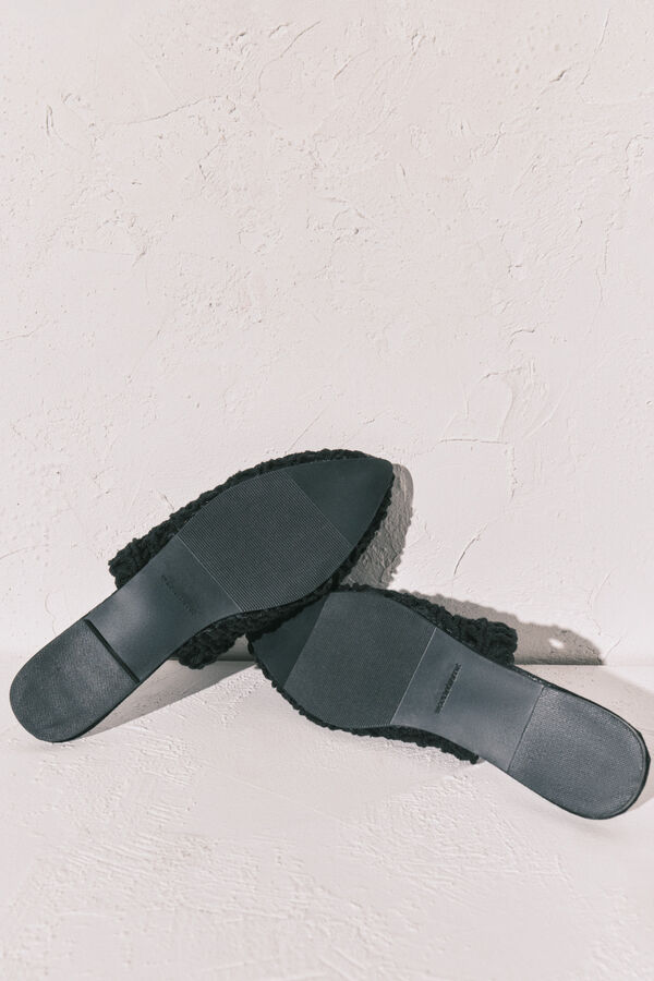 Women'secret Sand&aacute;lia mule em crochet preta preto