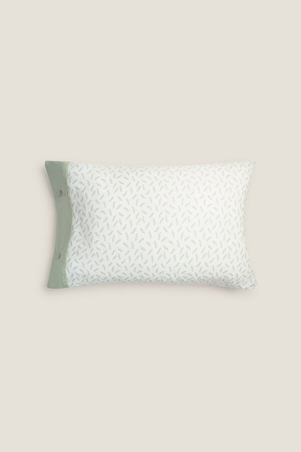 Womensecret Leaf print cotton pillowcase beige