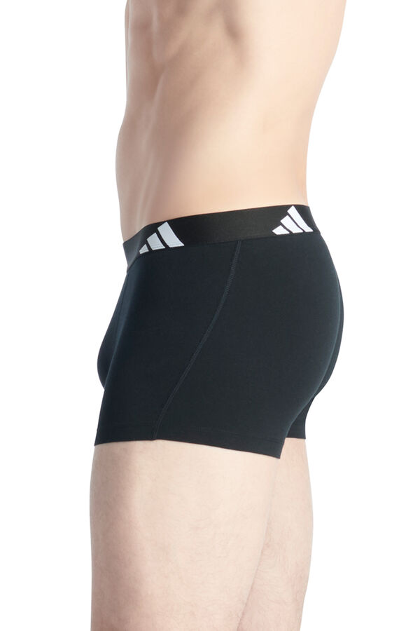 Adidas Pacote de 2 boxers de algodão Active Flex preto