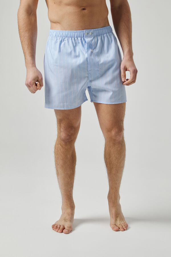 Kiff-Kiff Cuecas de popelina para homem azul