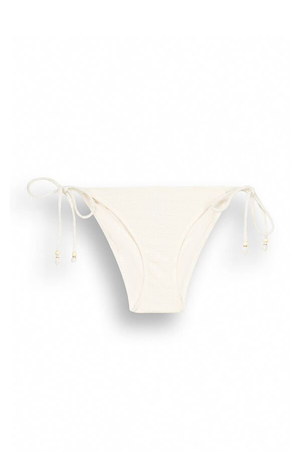 Womensecret Ivory textured bikini bottoms beige