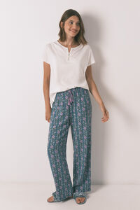 Women'secret Calça comprida de viscose com estampa floral