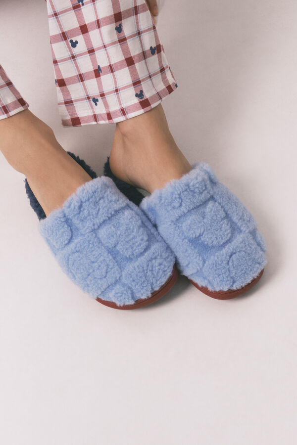 Women'secret Chinelos de quarto de banho com estampado do Mickey Azul azul