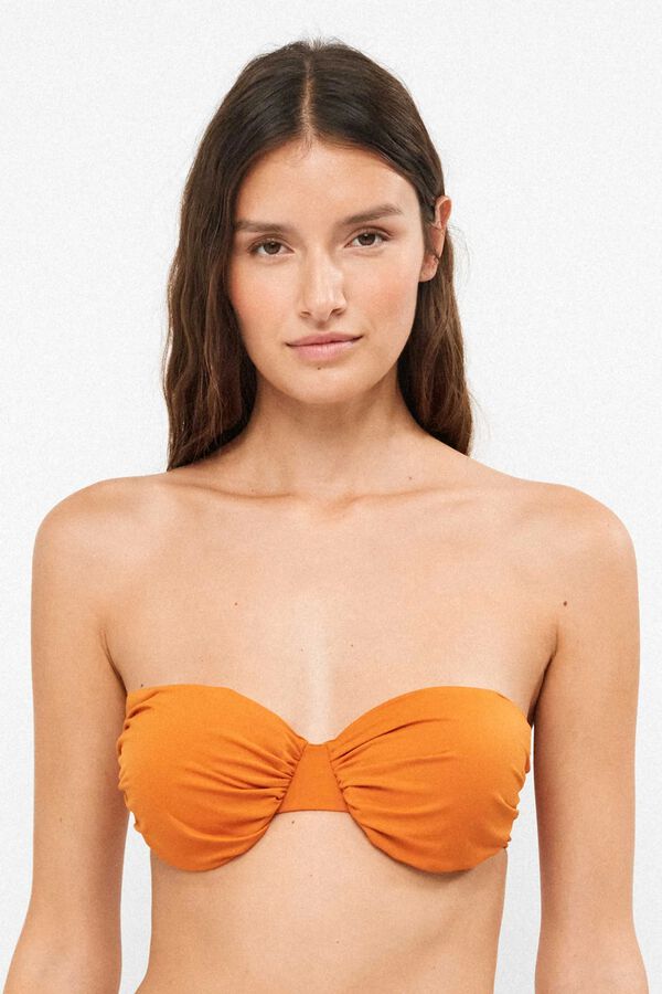 Gisela Top biqu&iacute;ni bandeau com copas remov&iacute;veis vermelho