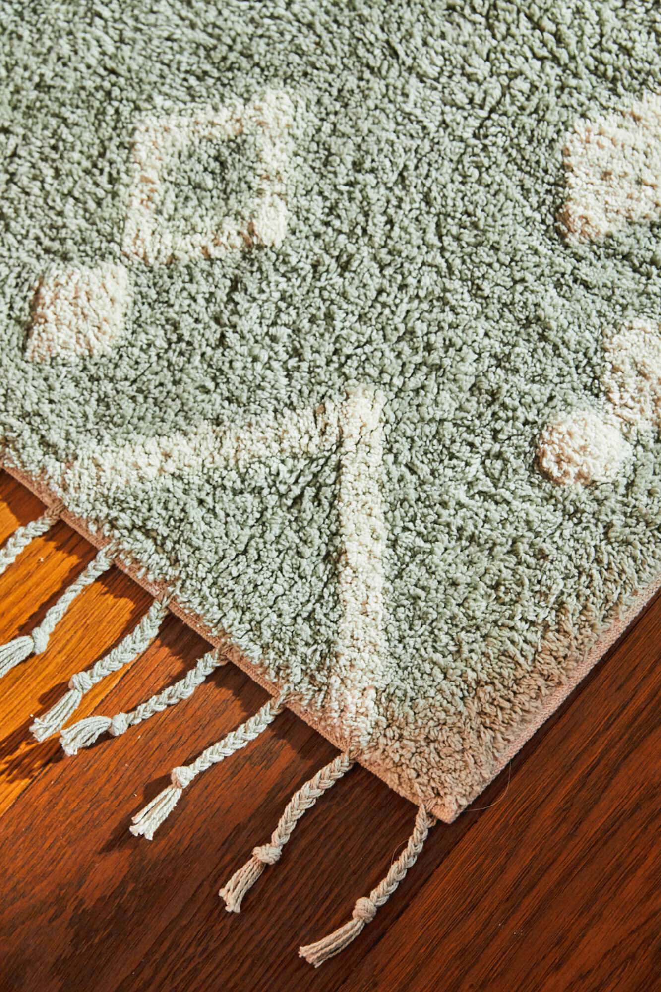Calma House Alfombra de ba&ntilde;o en tufting turquesa Fauve 50x70