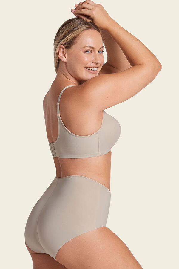 Leonisa Braga clásica efecto invisible de compresión fuerte en abdomen beige