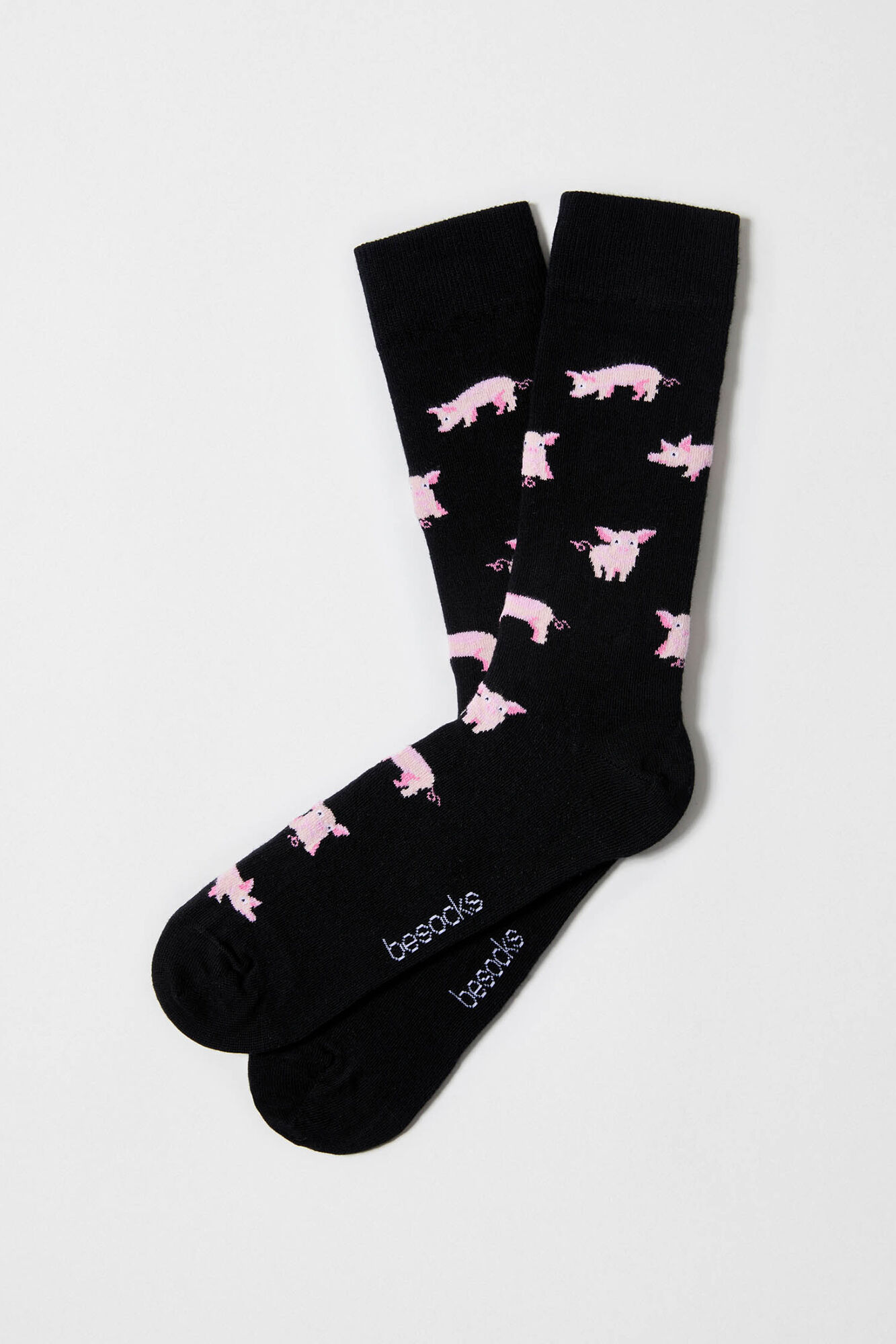 Besocks Calcetines altos Besocks de algod&oacute;n org&aacute;nico color negro