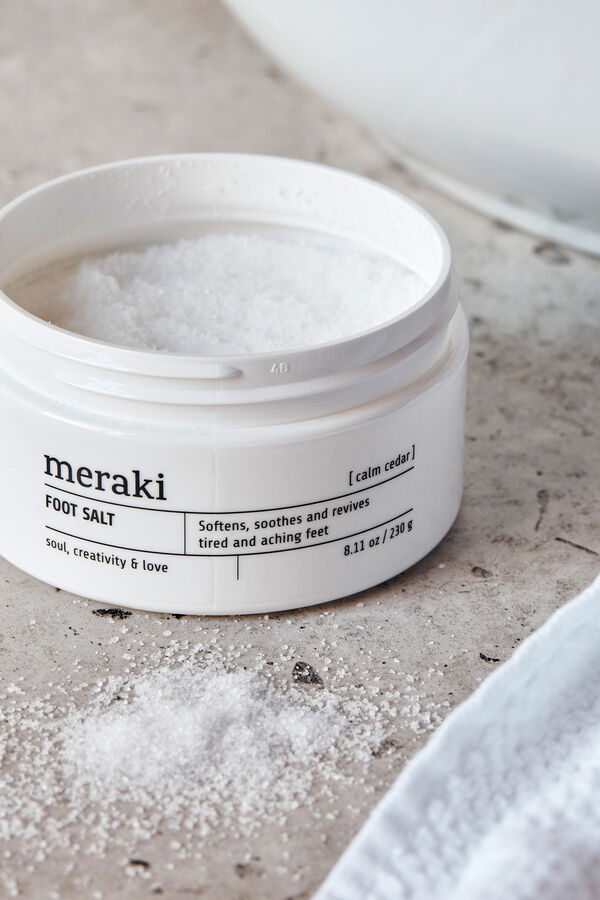 Meraki Sal marina para cuidado de pies blanco