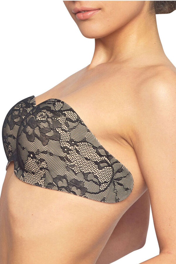 Lace Backless Strapless Adhesive Cup Bodysuit