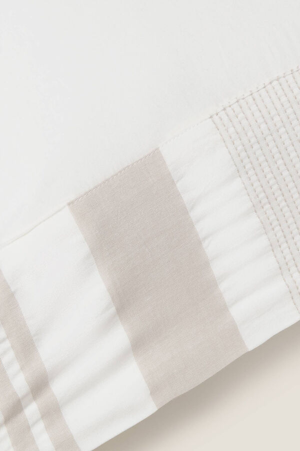 Textura Funda almohada 100% algodón texturas. Cama 80-90cm. beige