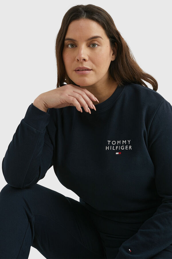 Tommy Hilfiger Tanga de renda Intrinsic azul