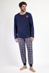 Admas Pijama de Homem da Neve A azul