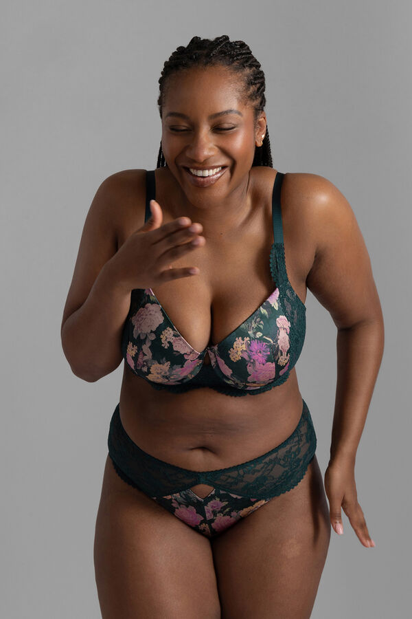 Dorina Cueca hipster cl&aacute;ssica floral Anahi verde