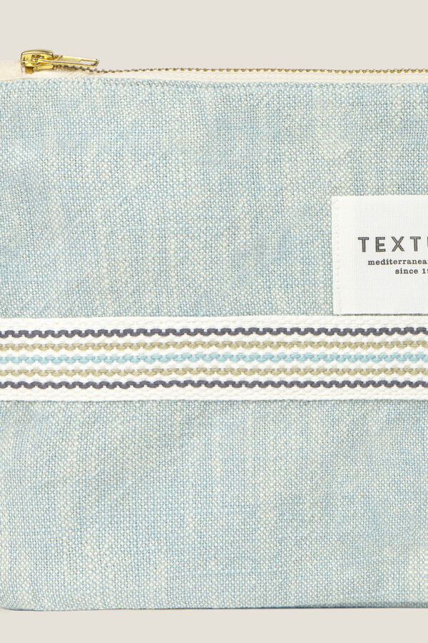 Textura Neceser de algodón azul azul
