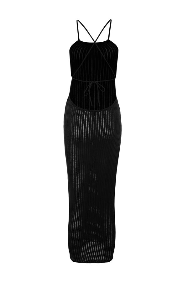 Trendyol Vestido maxi gola halter preto