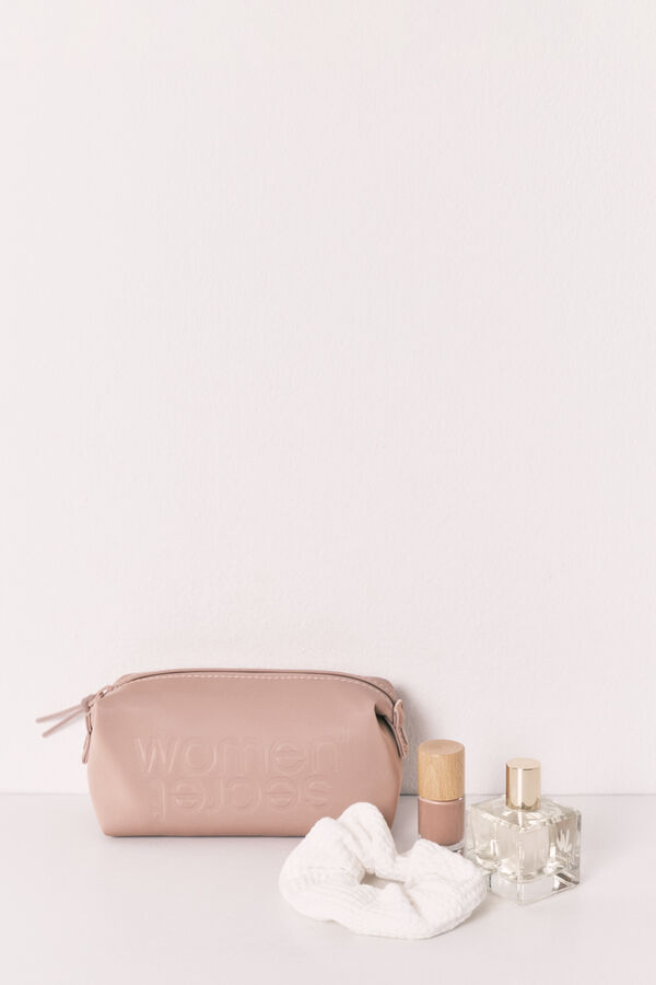 Women'secret Neceser peque&ntilde;o goma marr&oacute;n nude