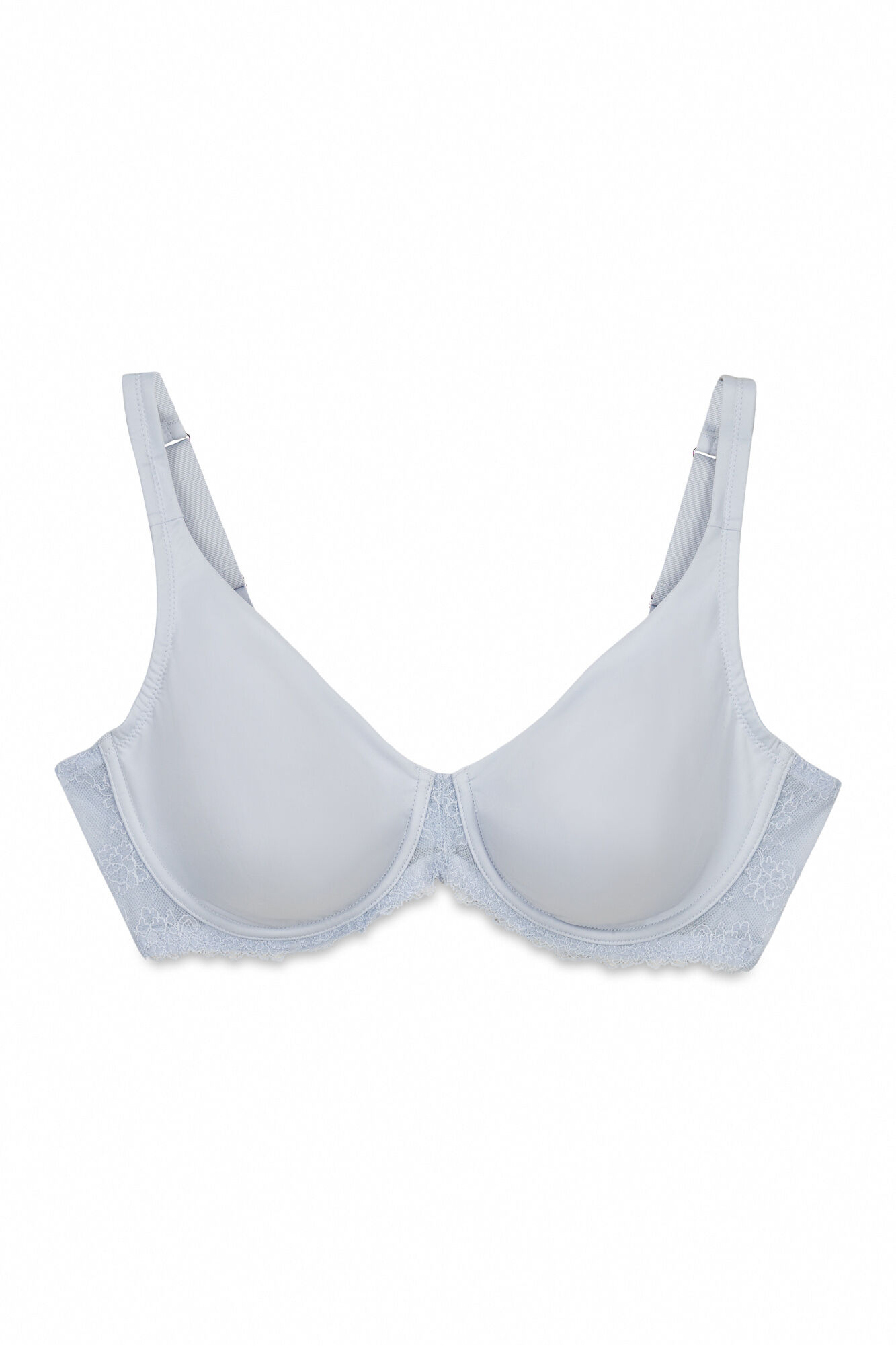 Women'secret Soutien redutor em microfibra e renda azul REAL