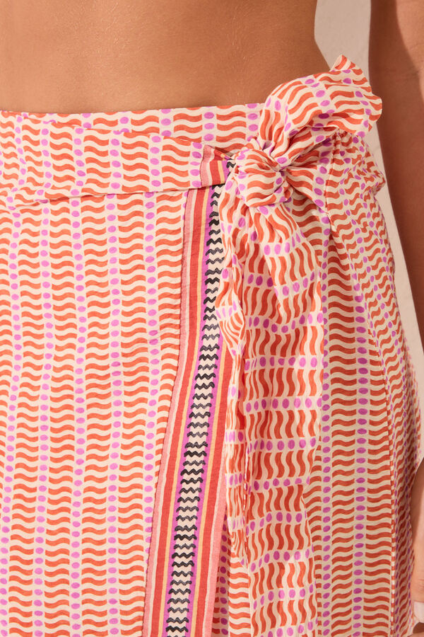 Women'secret Páreo midi com estampado geométrica estampado