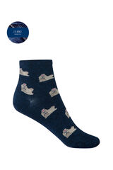 Punto Blanco Calcetines de viscosa bichón maltés azul