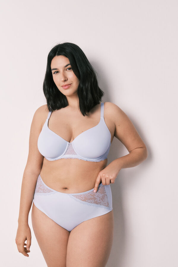 Women'secret Cuecas redutoras altas azuis azul