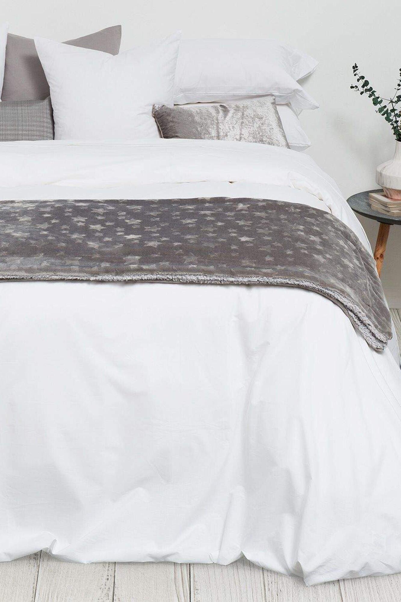 Textura Len&ccedil;ol algod&atilde;o percal. Cama 150-160 cm.