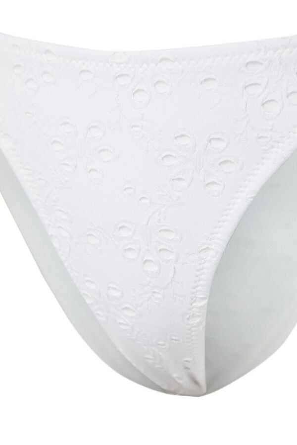 Trendyol Conjunto de biqu&iacute;ni triangular brocado branco