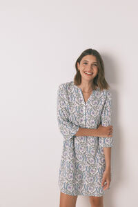 Women'secret Camisola floral verde com manga 3/4