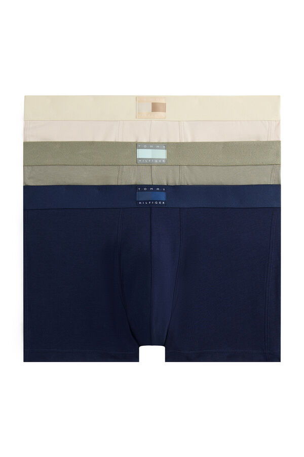 Tommy Hilfiger Boxers pack de 3 em algod&atilde;o estampado