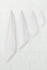 Textura Toalha banho friso algodão bambu 100 x 150 cm. branco